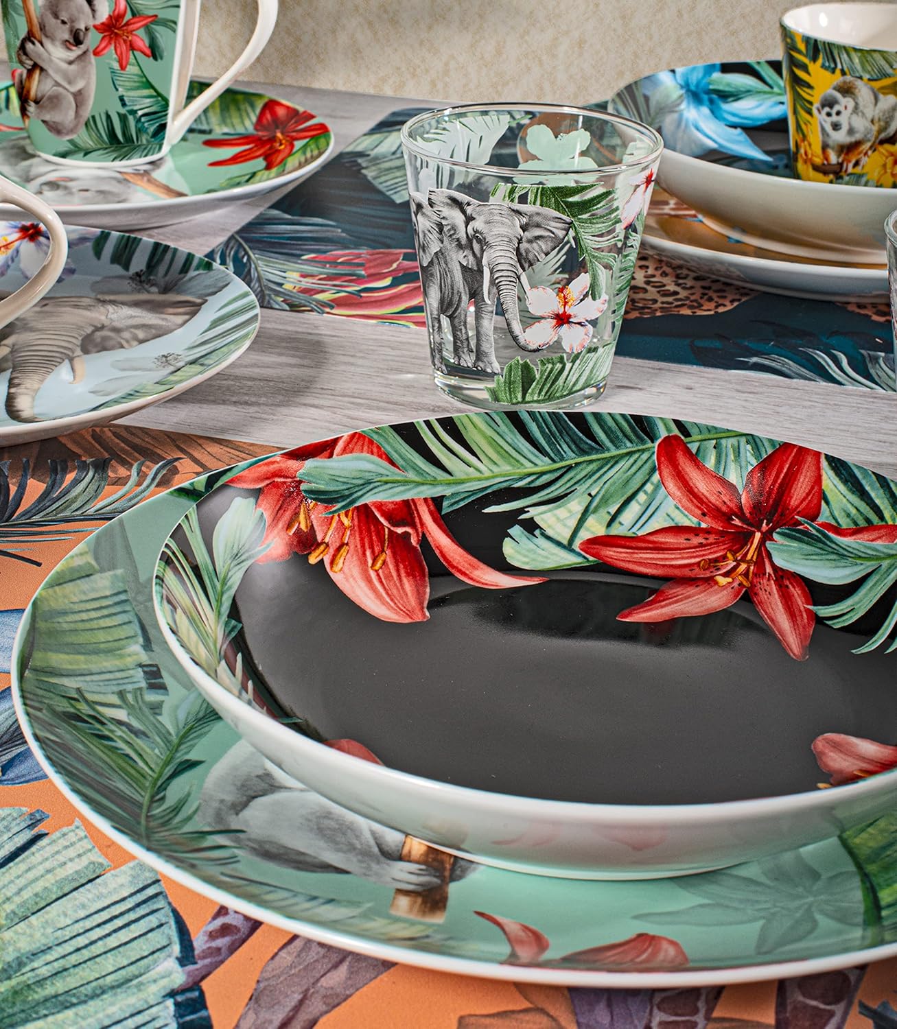 18-teilige Tellerservice, Coupé-Form, Linie Exotic