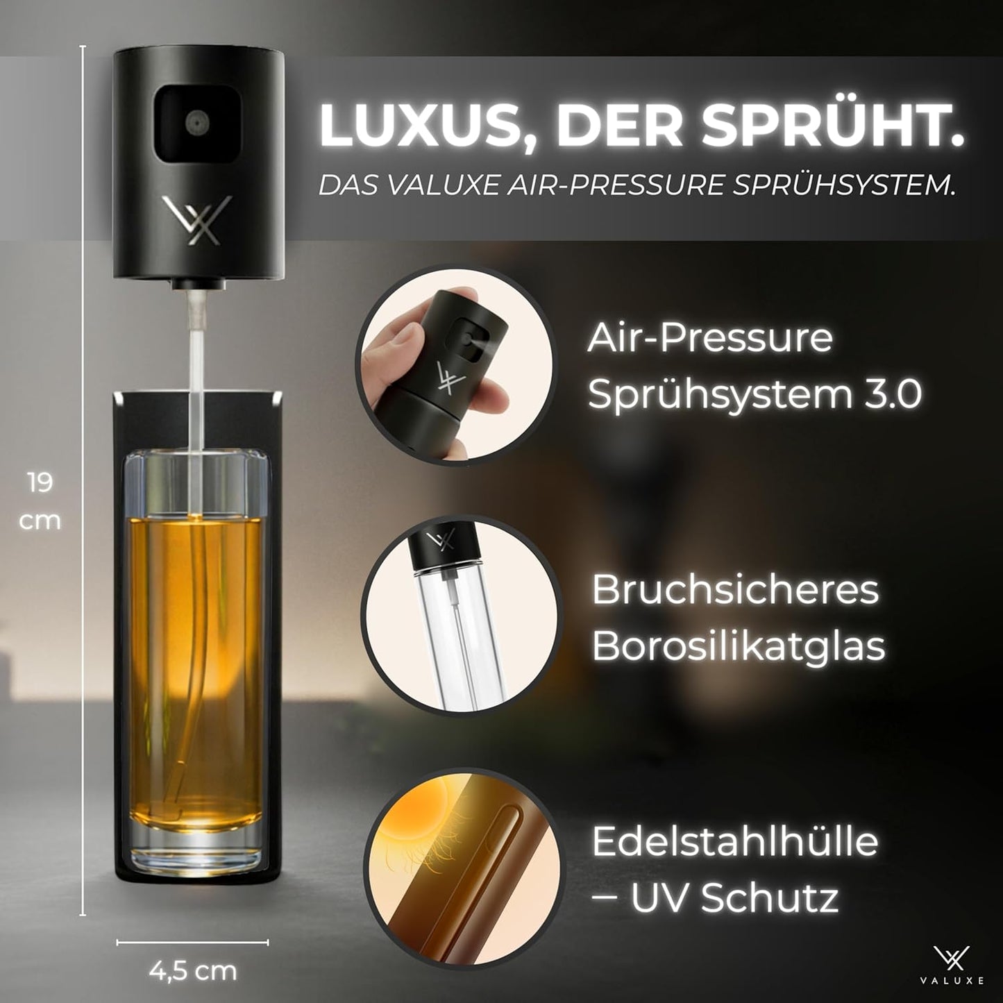 Ölsprüher für Speiseöl & Essig, Coral Rose