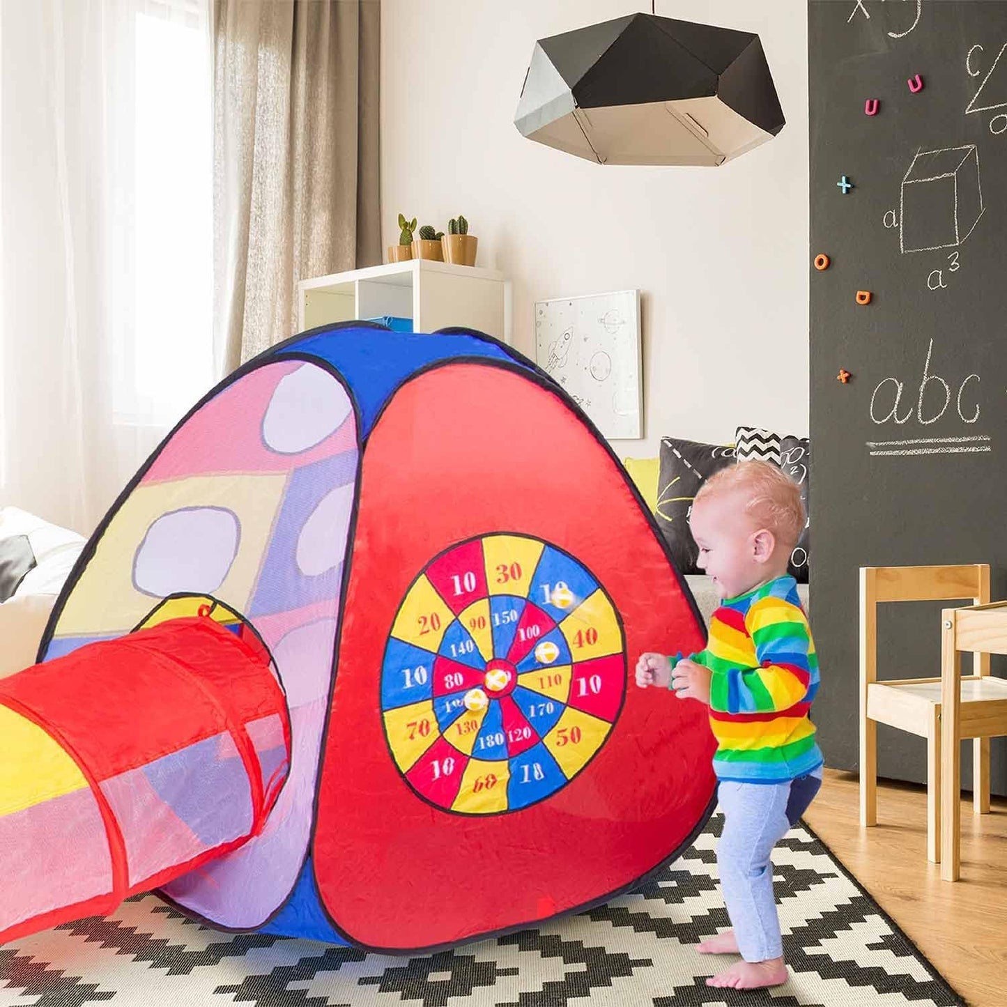 Spielzelt mit Tunnel & Bällebad