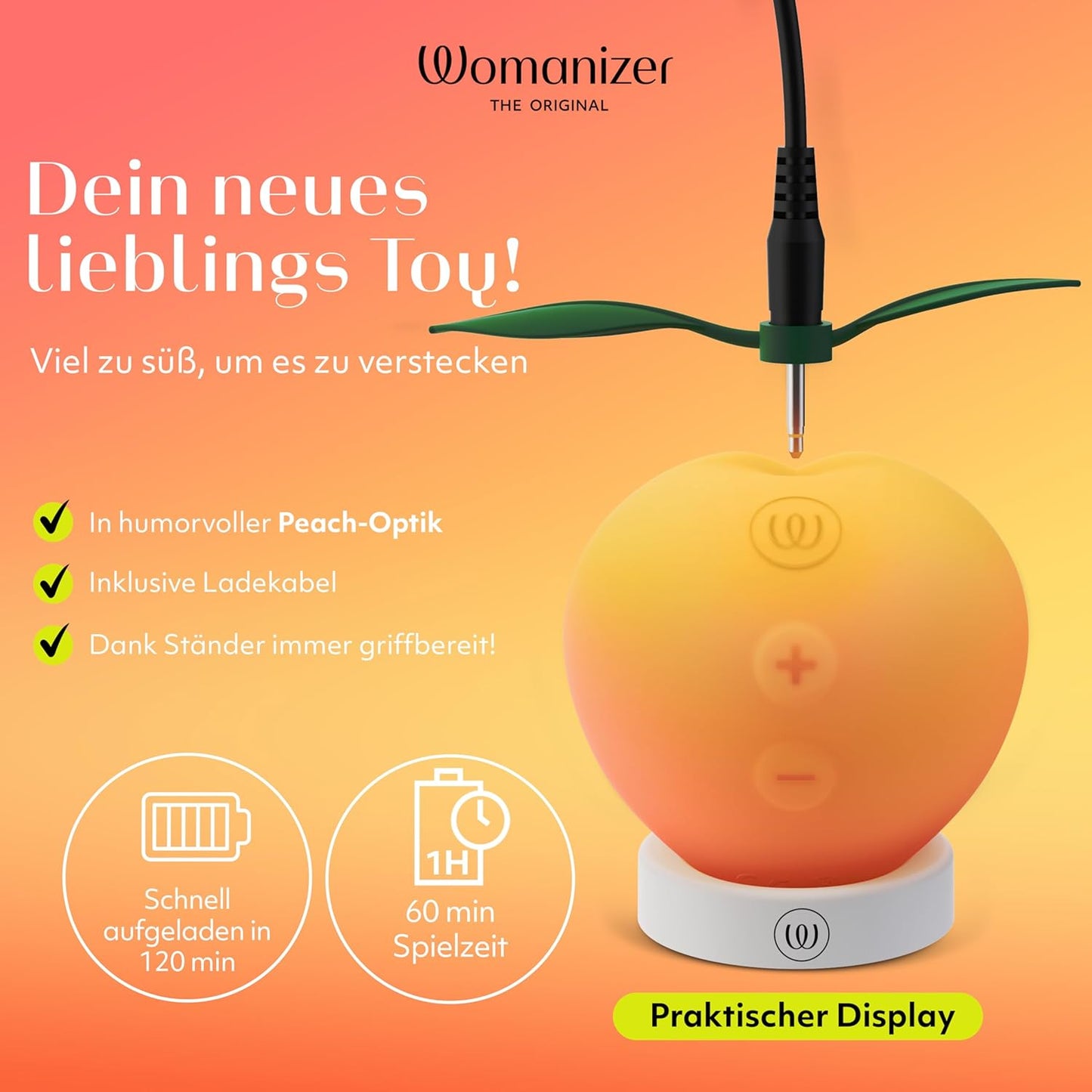 Peach Druckwellenvibrator für Frauen und Paare