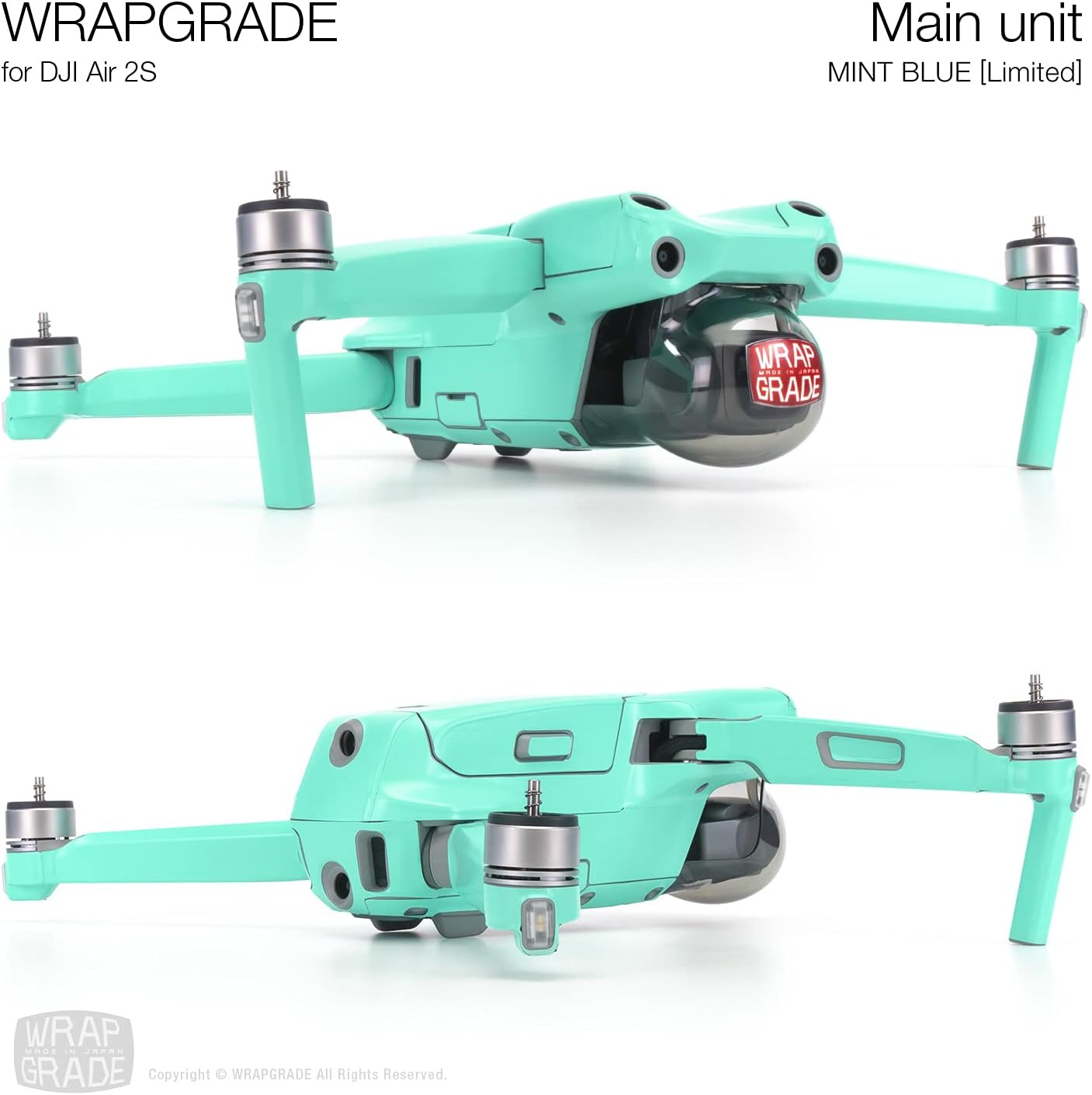 Schutzfolie für DJI Air 2S Drohne, MINT BLUE