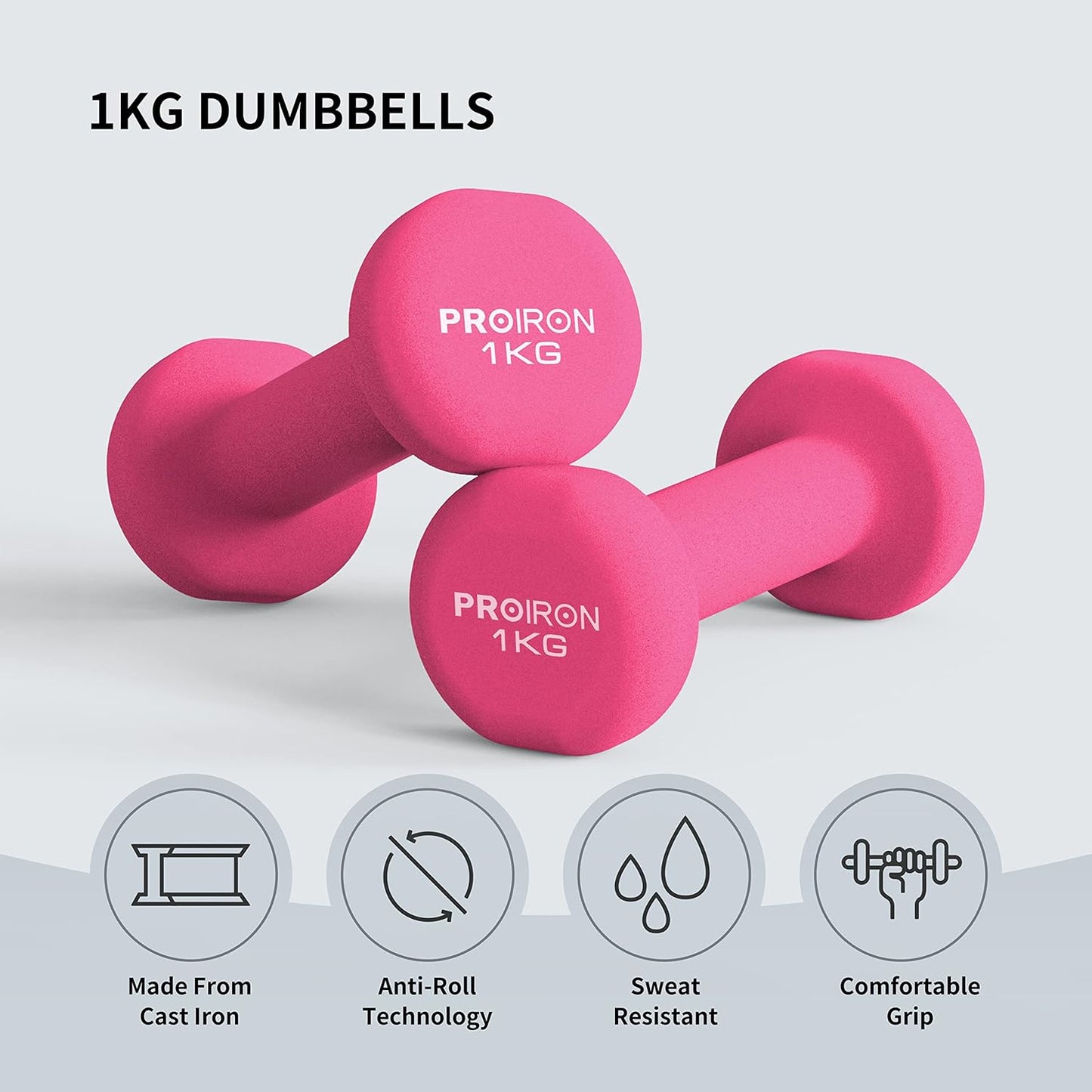 Neopren Kurzhanteln-Set, 2 X (1+2+3)KG