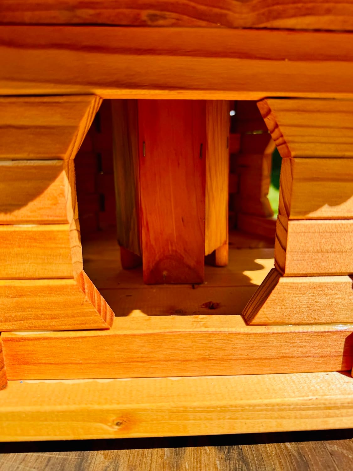 Sechseck Vogelhaus XL ohne Ständer, wetterfest, Grösse XL ohne Ständer Grün - Braun
