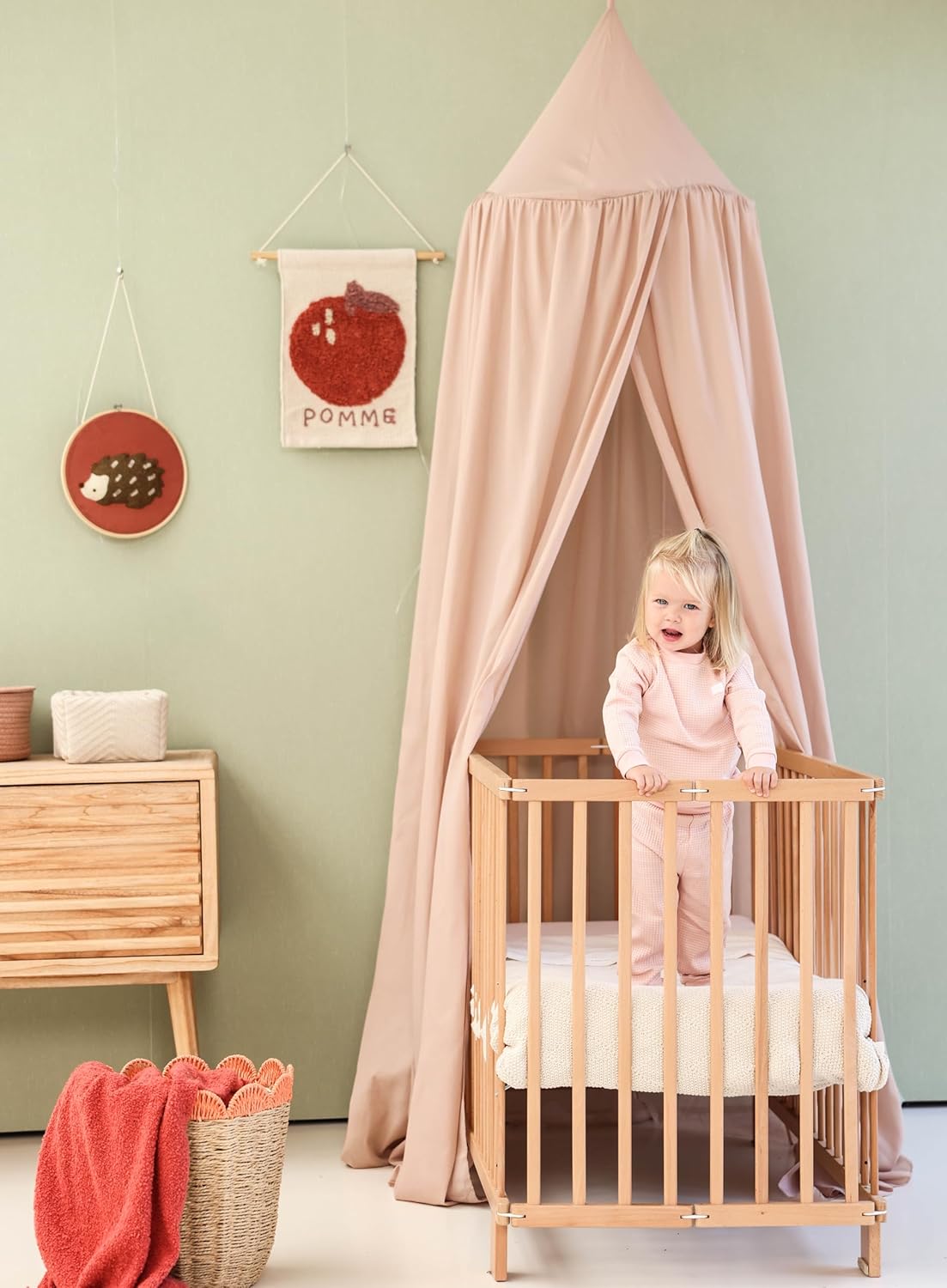 Hängender Betthimmel für Kinderzimmer, Nougat 55 x 240 x 420 CM