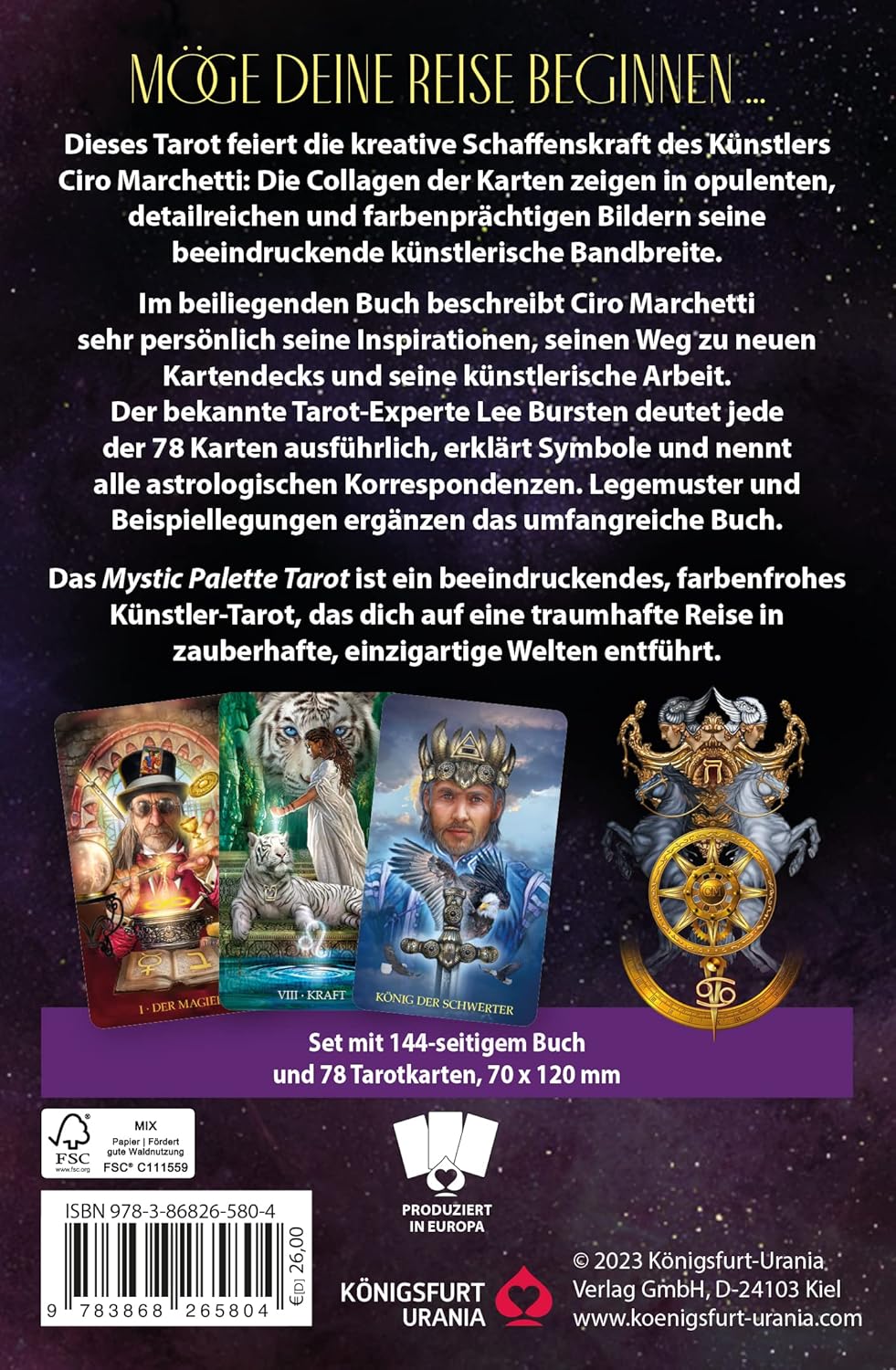 Mystic Palette Tarot, Gebundenes Buch