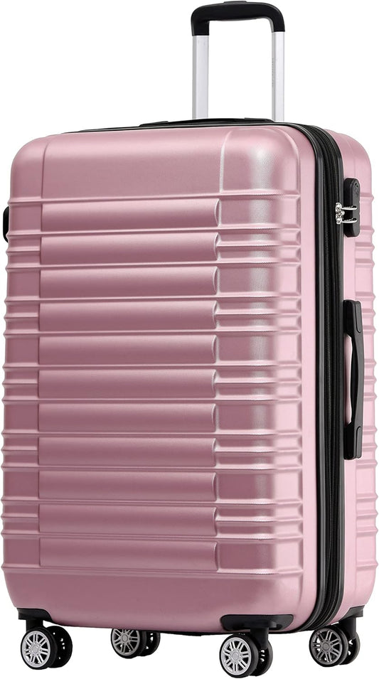 2088 Zwillingsrollen Hartschalenkoffer, erweiterbar, Rosa L