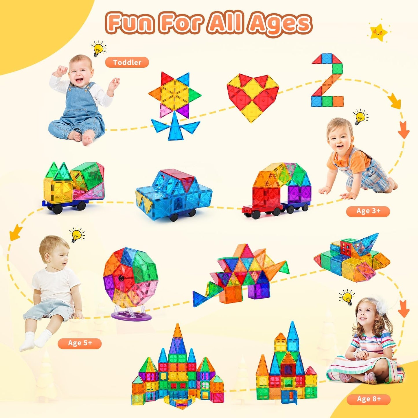 Magnetbausteine-Set, 100pcs 100pcs
