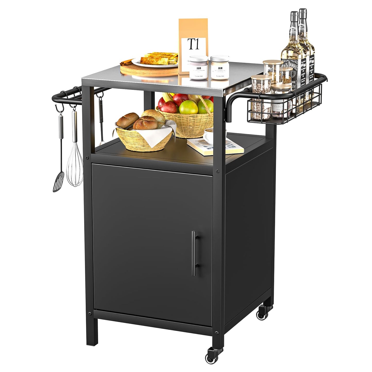 Grilltisch mit Rollen, 50x50x92cm