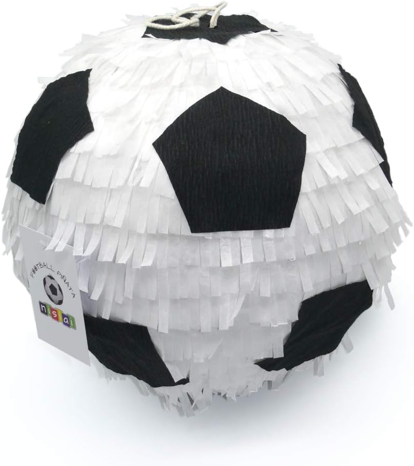 3D-Fussball-Piñata Set mit Stock und Maske