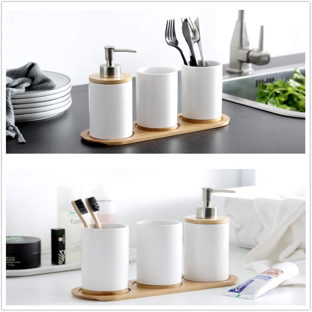 Badezimmer Keramik-Set (4-teilig), Weiss