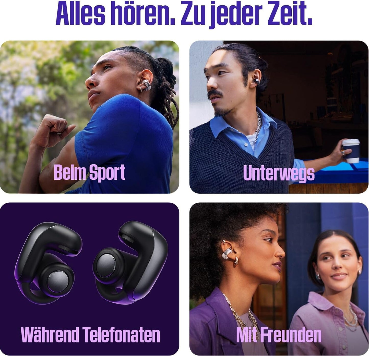 Ultra Open Earbuds, Dunkelviolett