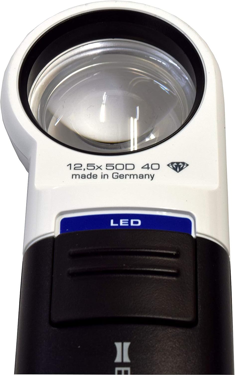 Handlupe mobiluxLED, Ø 35 mm 12,5 x Vergrösserung Single