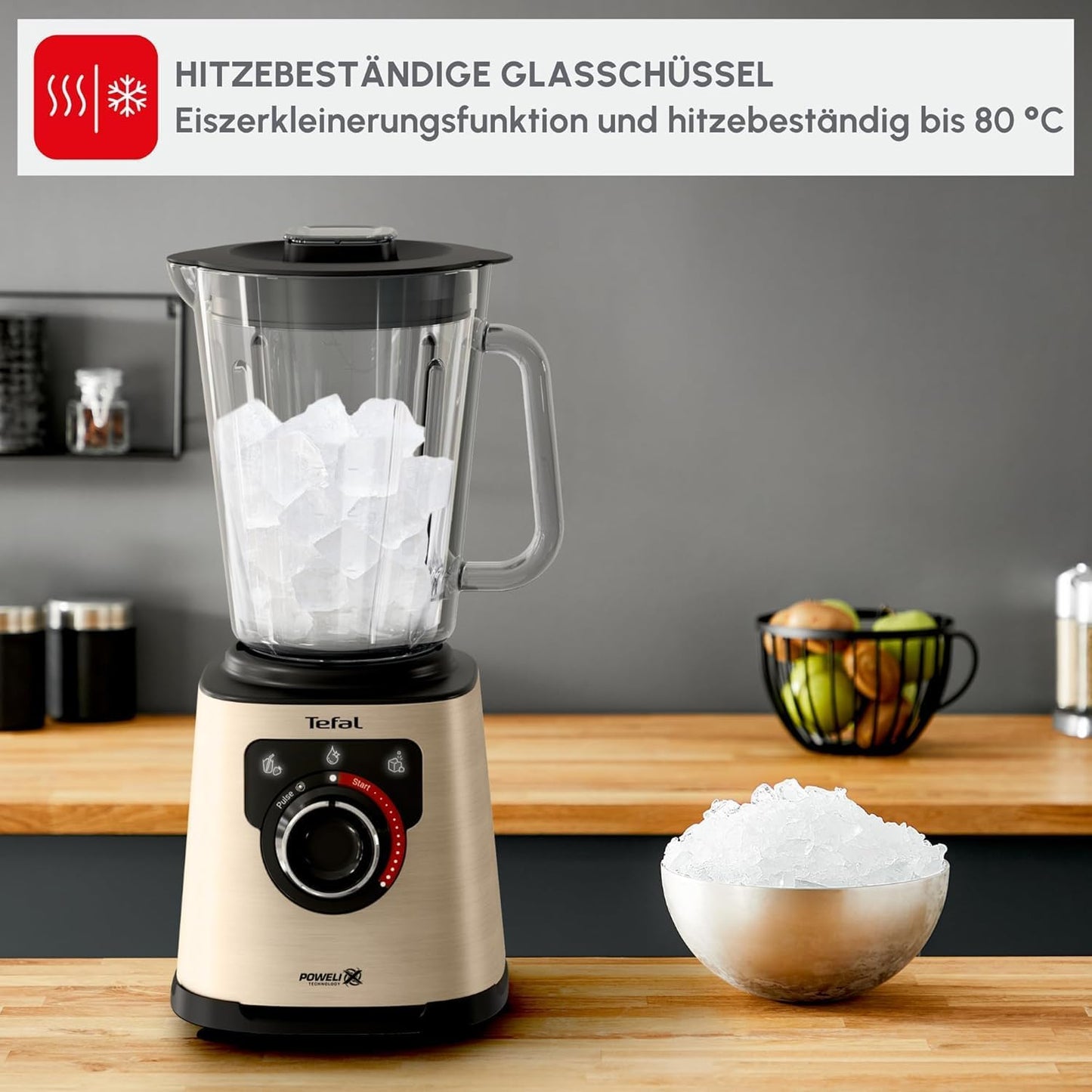 Hochgeschwindigkeits-Standmixer PerfectMix, Metallfarben Beige