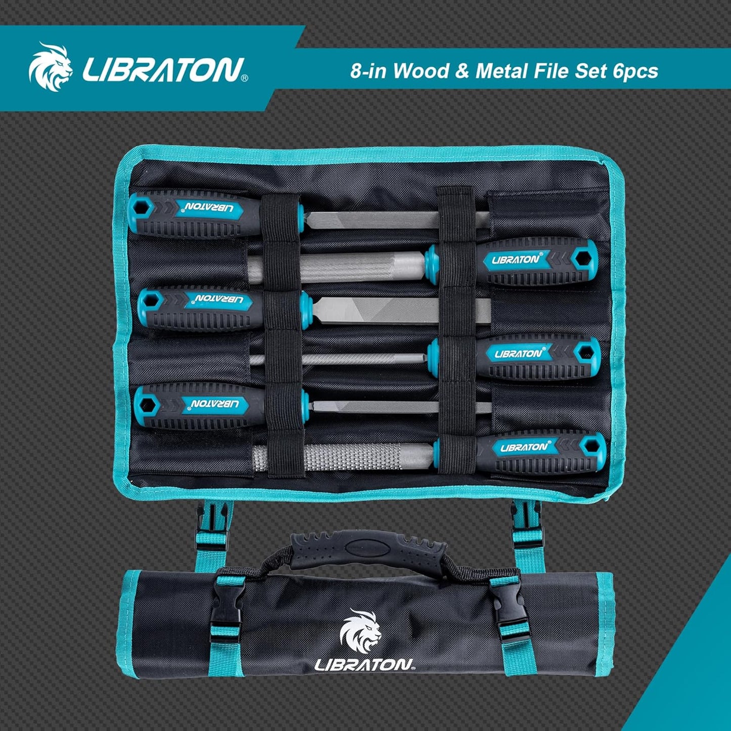 6-teiliger Feilensatz mit Rolltasche