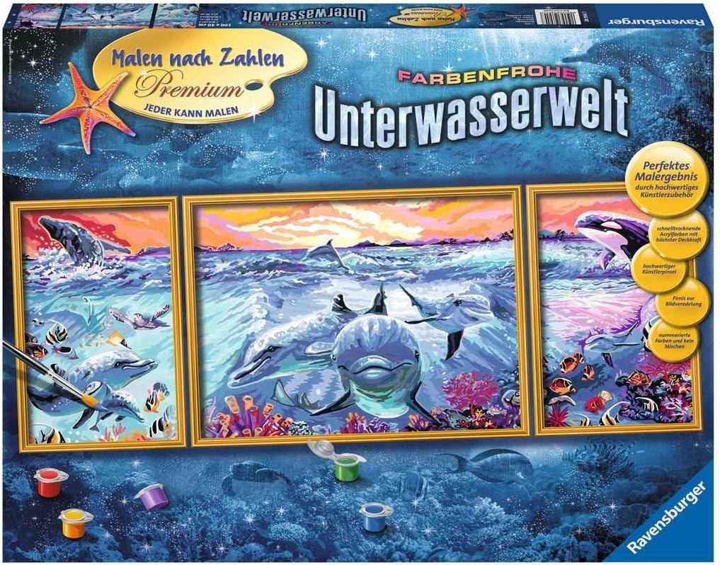 Malen nach Zahlen - Farbenfrohe Unterwasserwelt, Alte Version