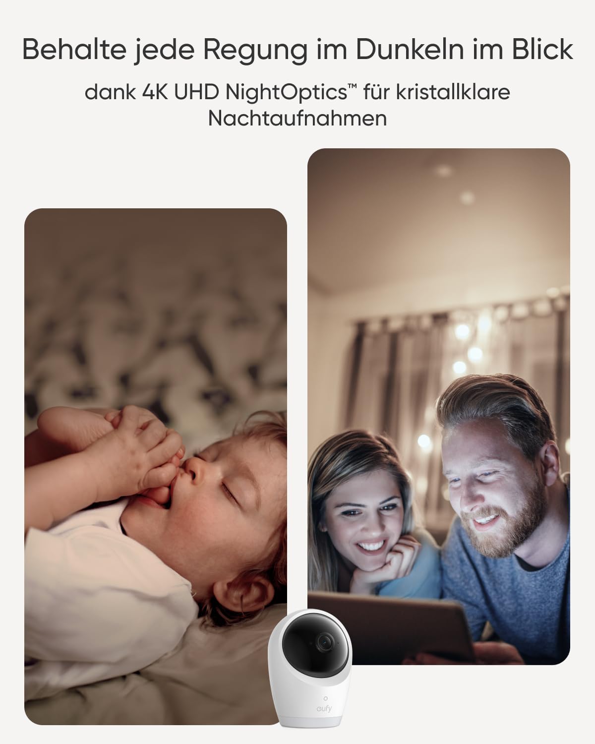E21 Babyphone mit Kamera und App-Steuerung, 4K Babyphone E21
