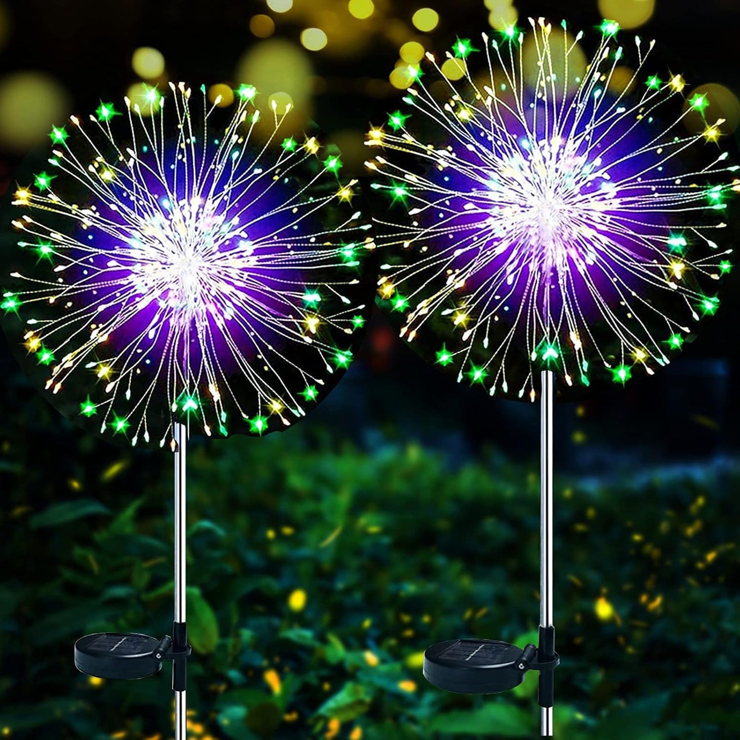 Solar Gartenleuchten-Set Feuerwerk, 2 Stück, Multi-colored
