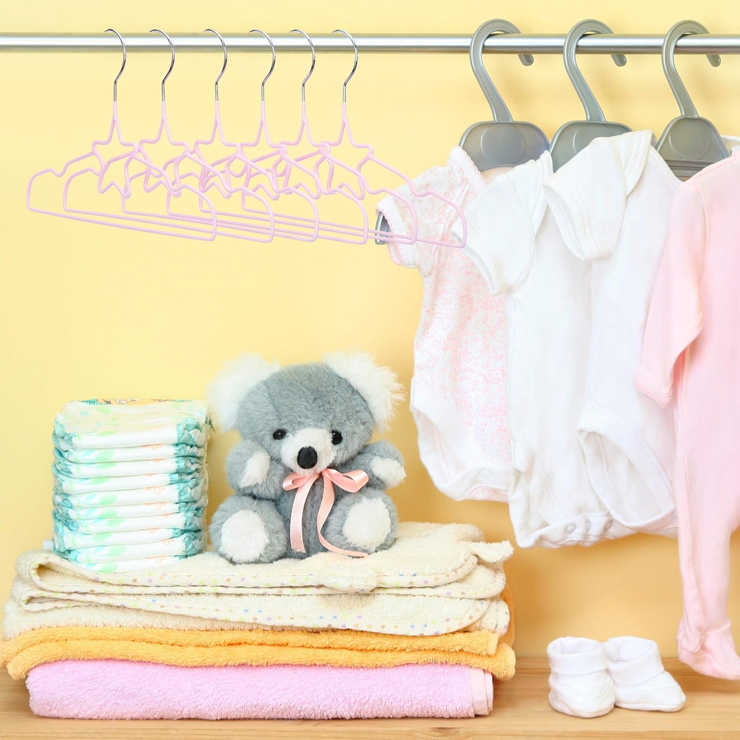 40er-Pack Kinderkleiderbügel mit Stern, 1, Stern, 40er Pack