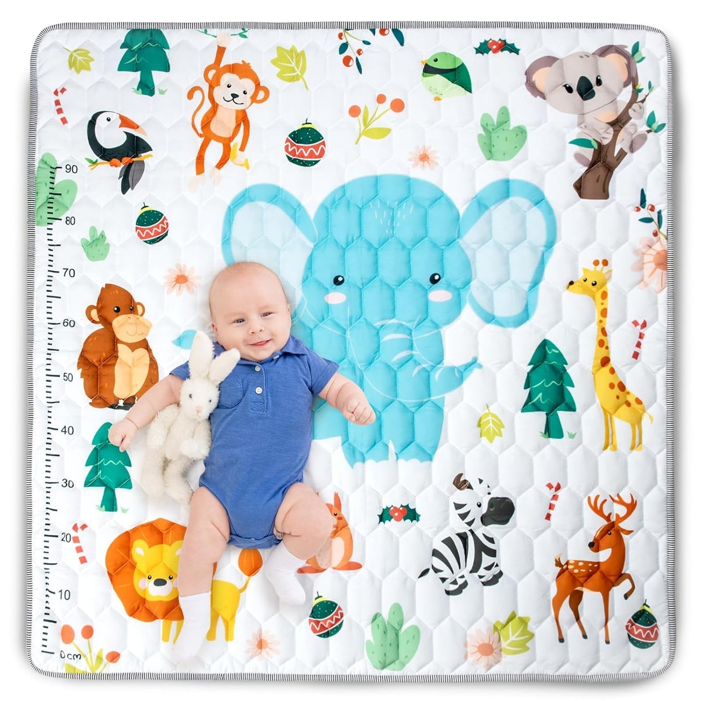 Krabbelteppich für Babys, Elefant 127cm