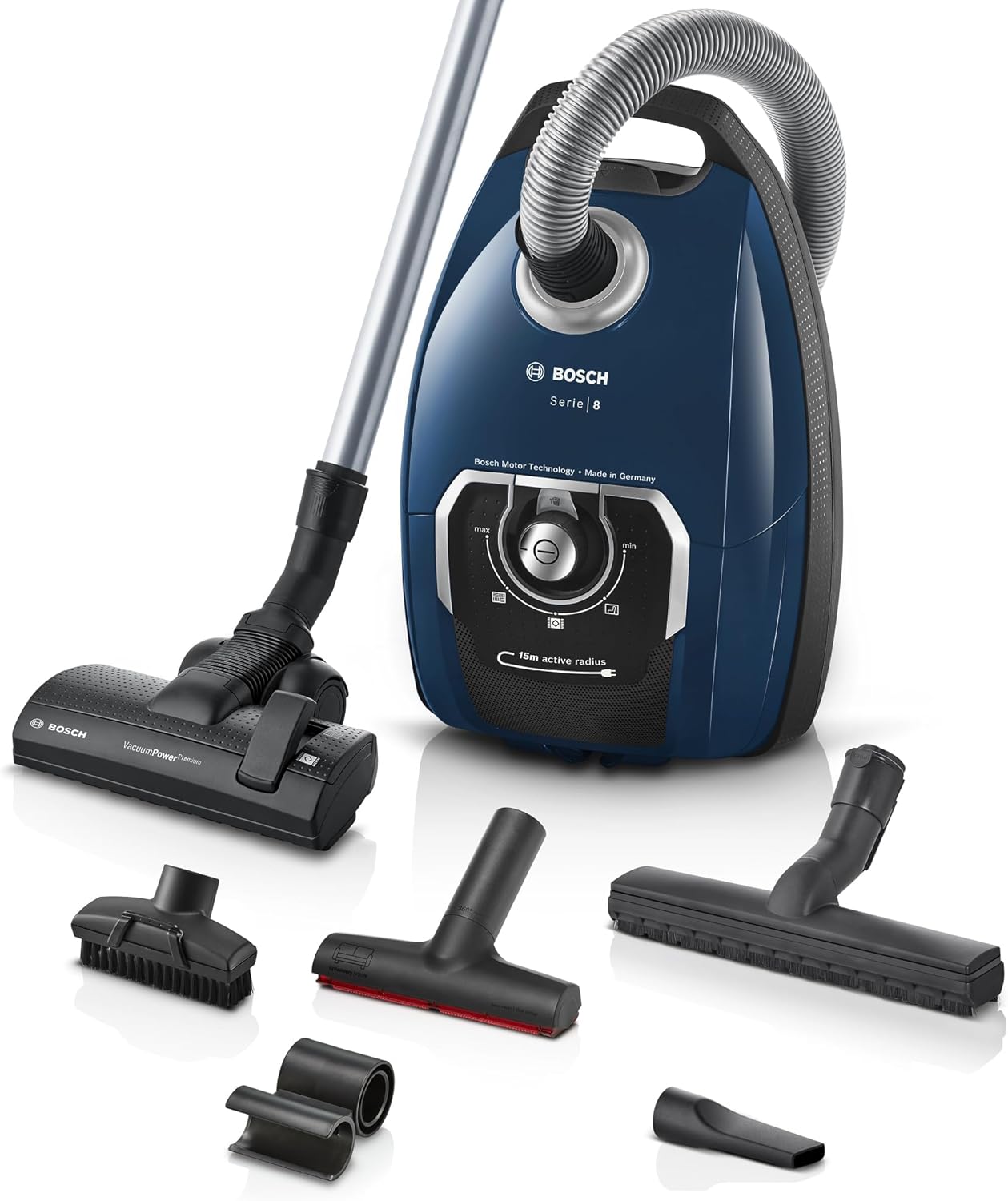 Staubsauger Serie 8 mit Beutel, ideal für Allergiker, Testsieger 2021, Blau