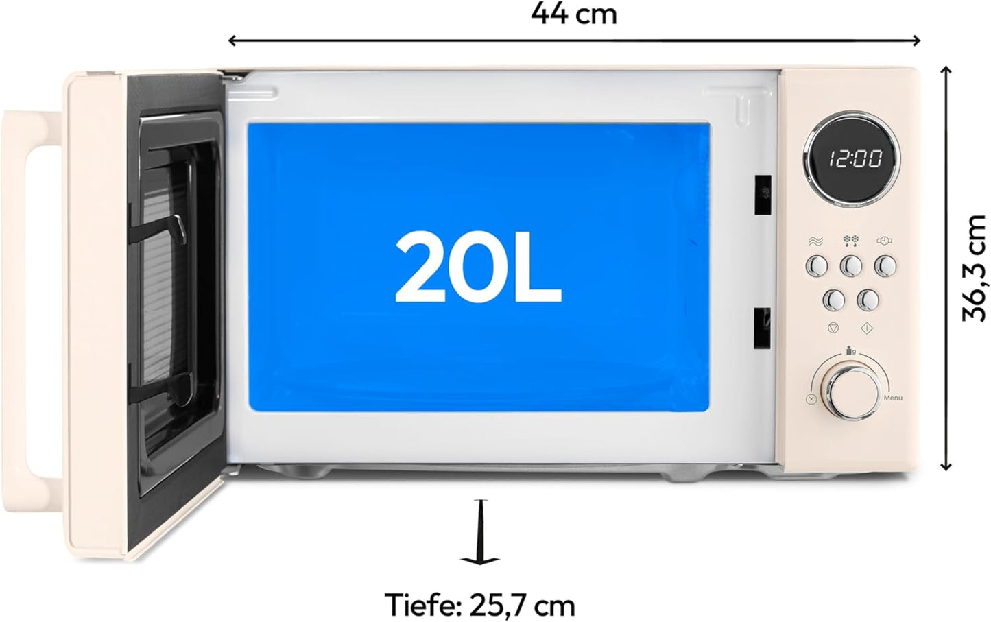 Retro Mikrowelle MD 15000, Creme