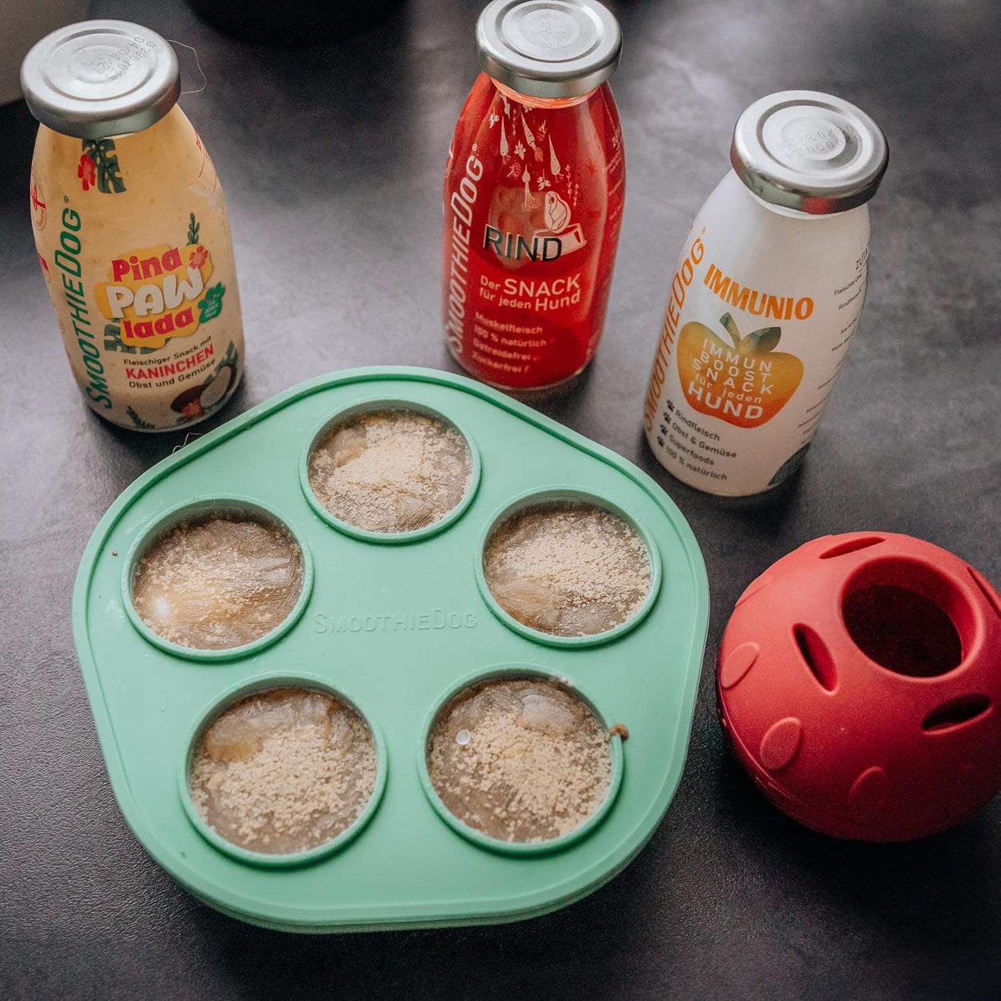 Schleckball 3er-Mix Hundesmoothie Set, Schleckball Set + 3 x 250 ml Smoothie