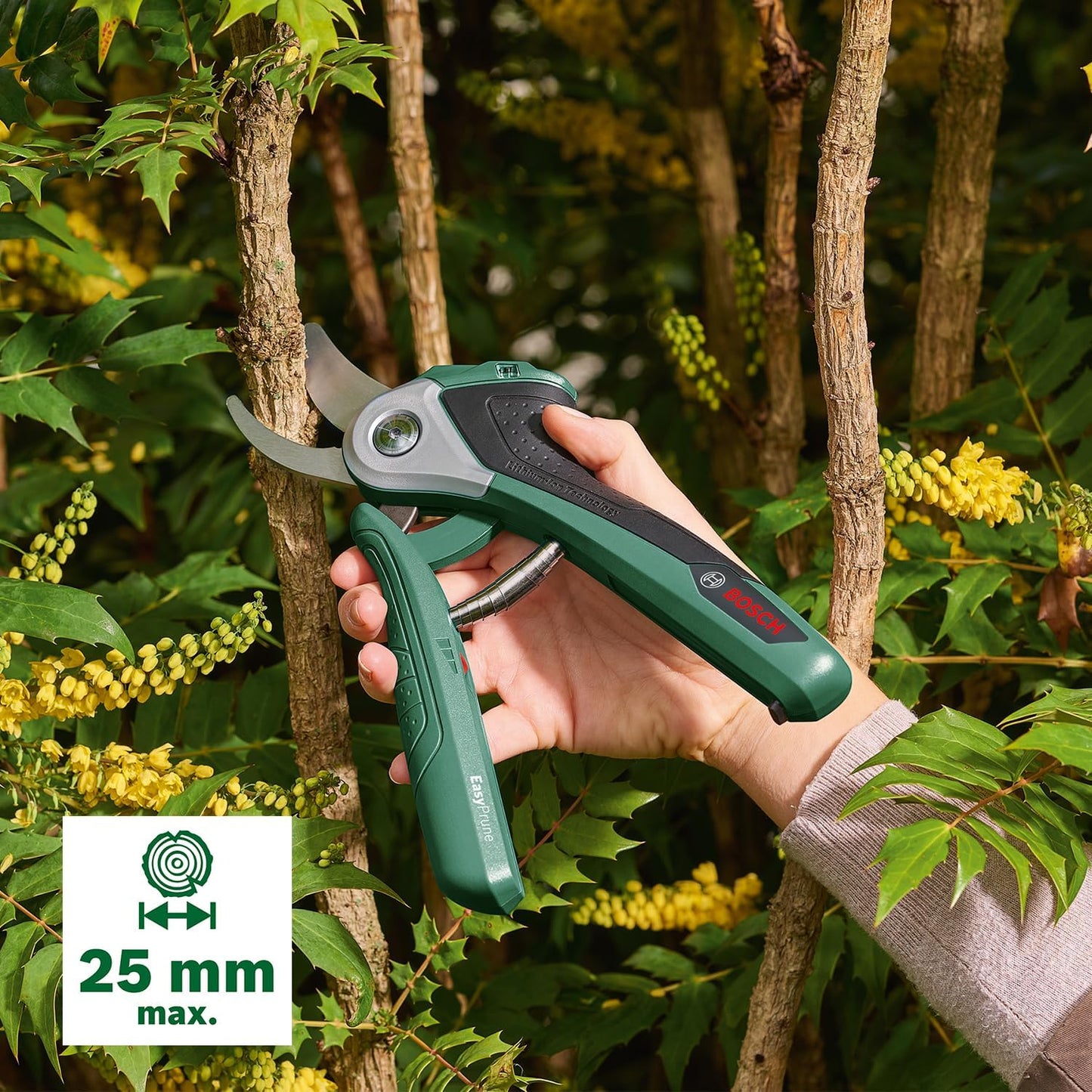 Akku-Gartenschere EasyPrune, 450 Schnitte/Akkuladung, Neues Design