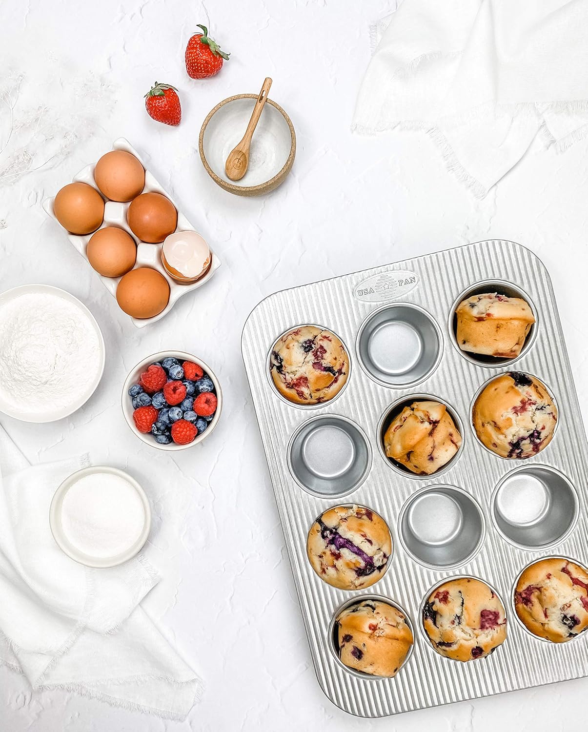 Muffinform Set, Standard-Muffin, 12 Mulden, 2 Stück