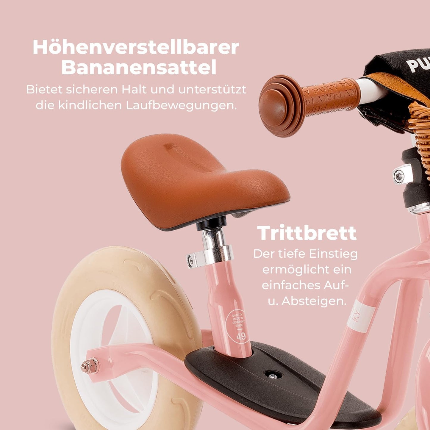 Laufrad LR M Classic für Kinder ab 2 Jahren, Retro-Rosé Einheitsgrösse