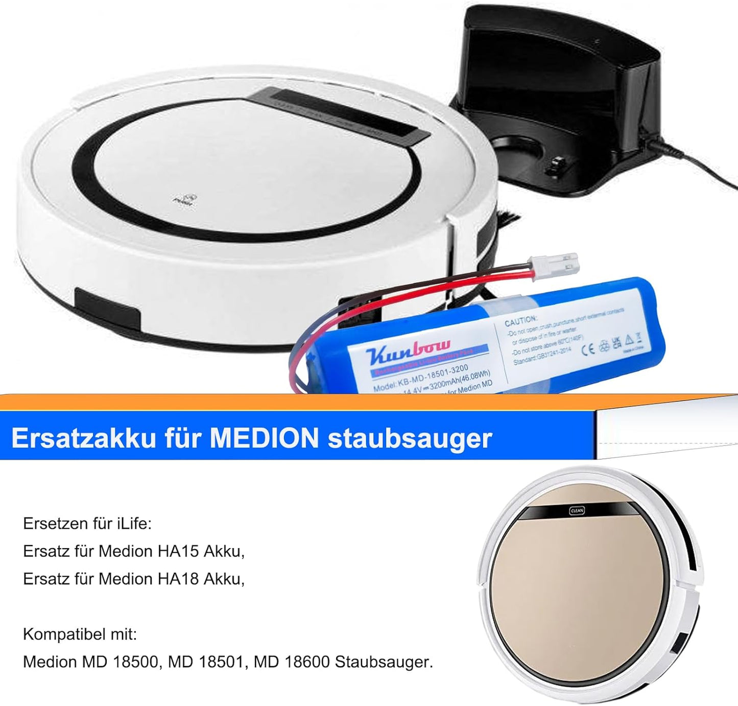 Ersatzakku für Staubsauger