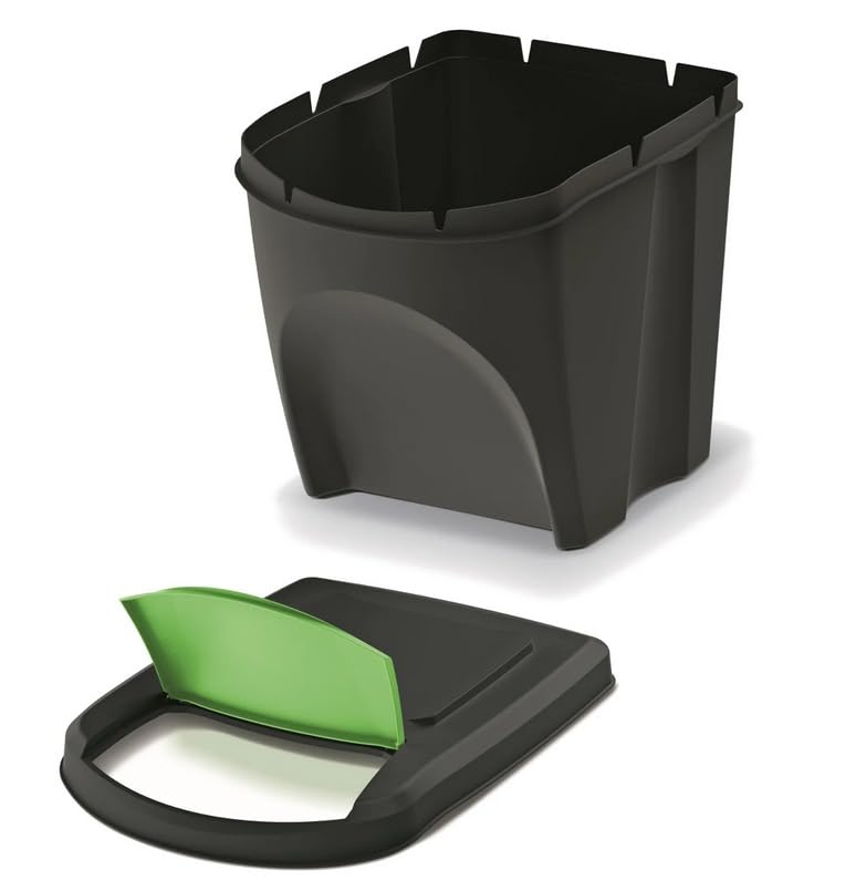 4-teiliges Mülltrennsystem Sortibox, 4 x 25L Anthrazit