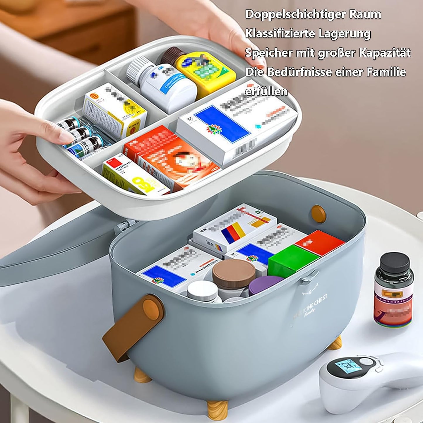 Medizinbox, Blau