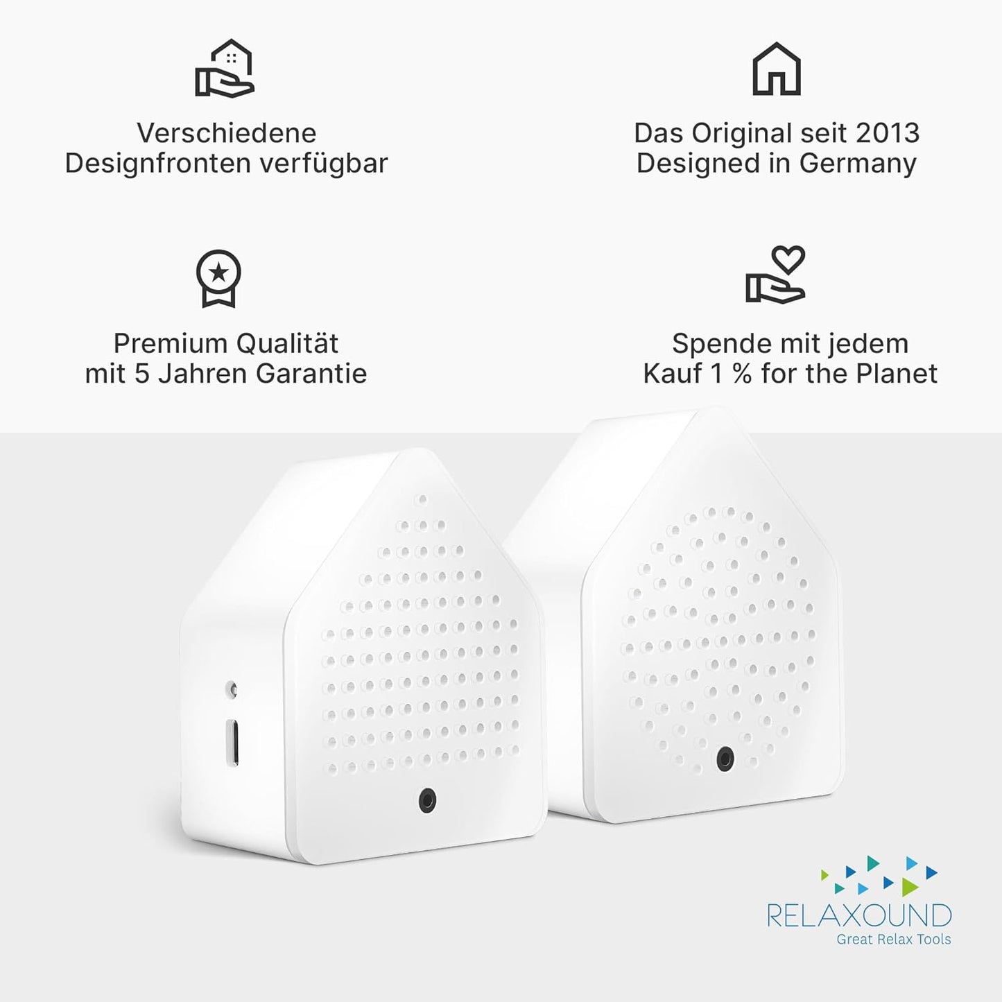 Zirpybox Soundbox (ZB), Weiß B: 70mm H:77mm T:40mm