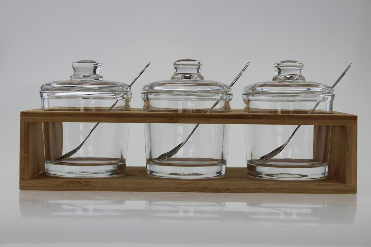 Gewürzgläser-Set mit Holzgestell