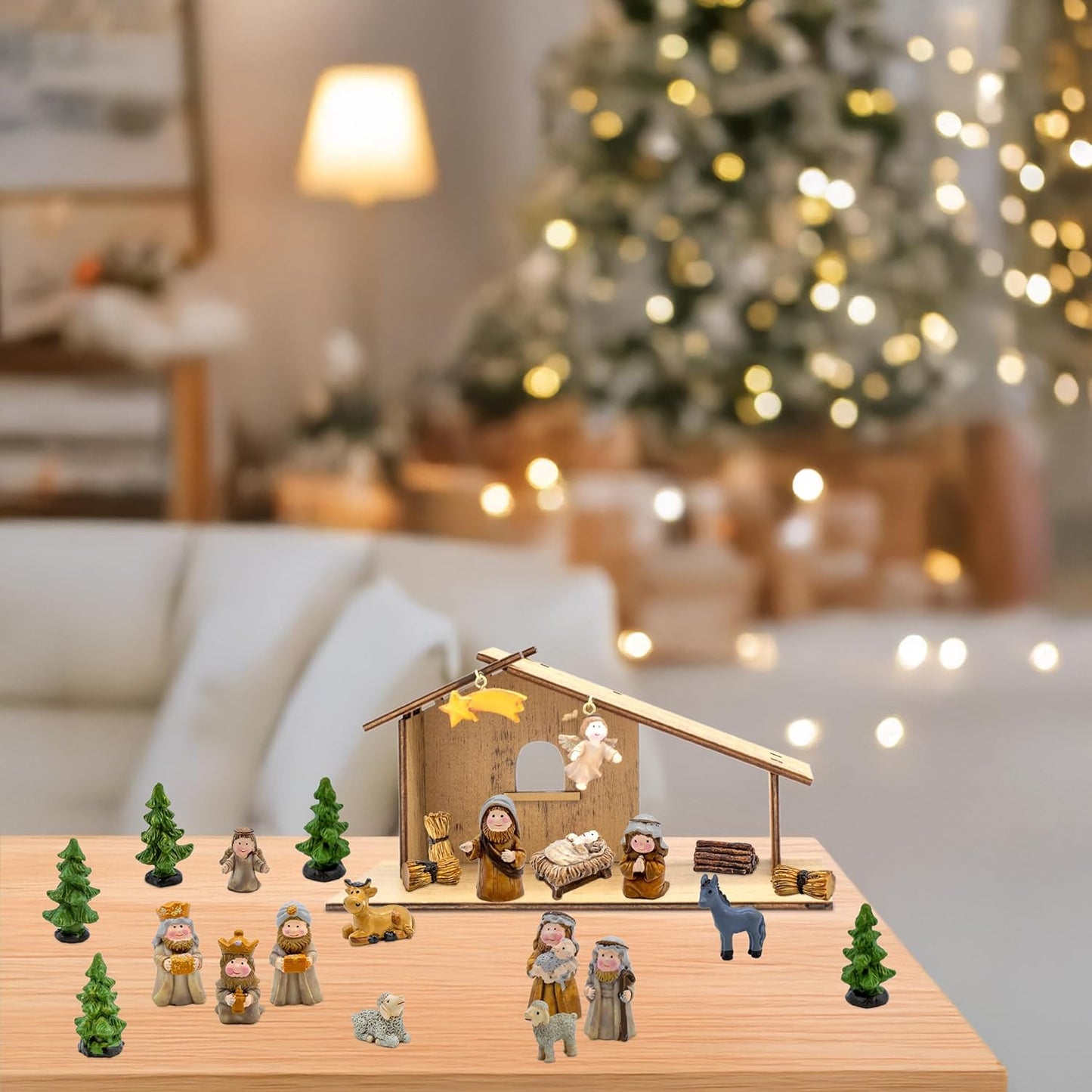 24-teiliges Weihnachtskrippen-Set