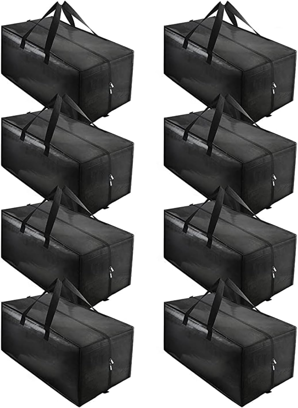 8er-Set Umzugstaschen, Schwarz 8 stück