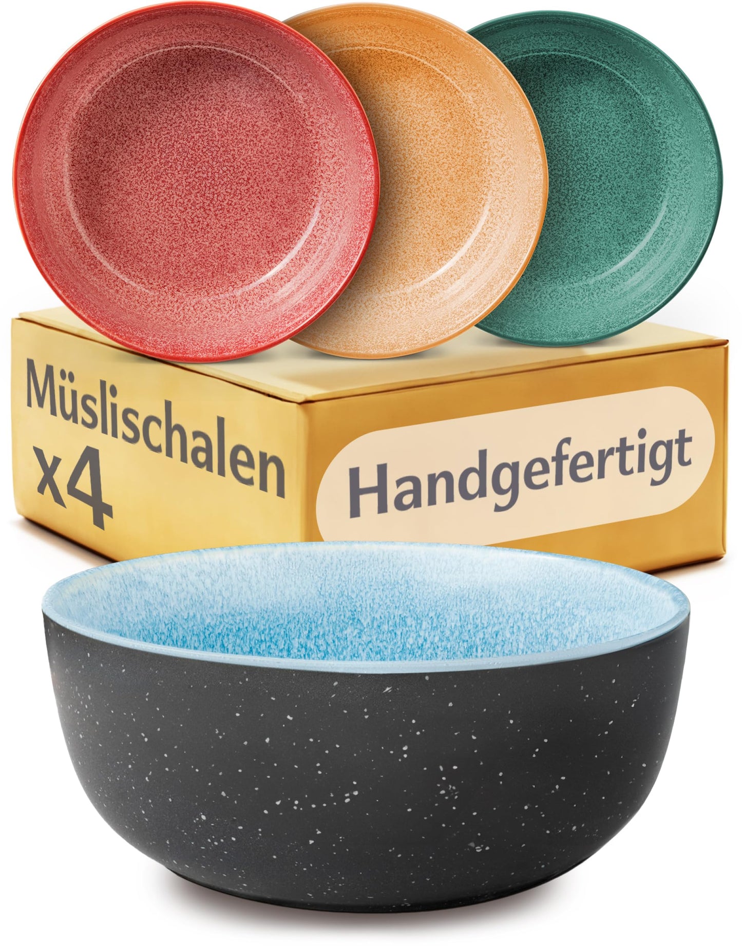 4er Müslischalen-Set, Müslischalen 800 ml