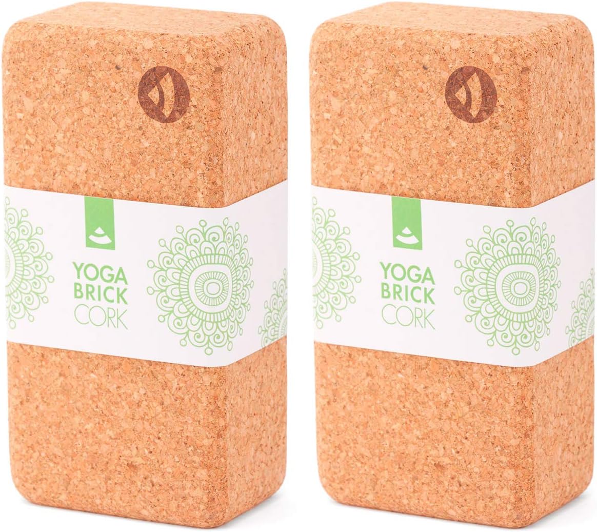 Yoga Korkblock-Set, 2er-Set Medium
