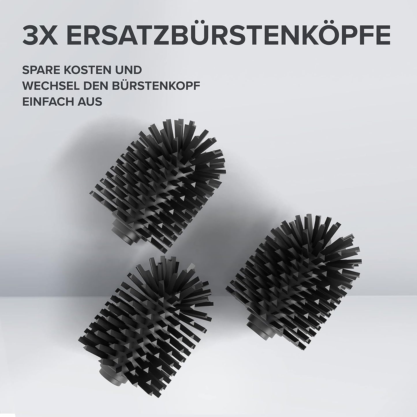 Ersatzbürstenkopf-Set für Toilettenbürste (3 Stück)