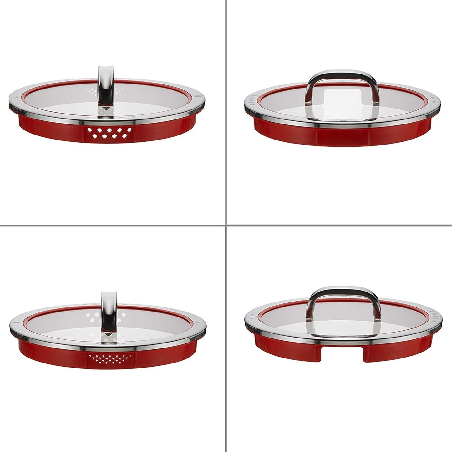 Induktions-Topfset mit Abgiessfunktion (5-teilig), Neues Topf-Set ; 5-teilig