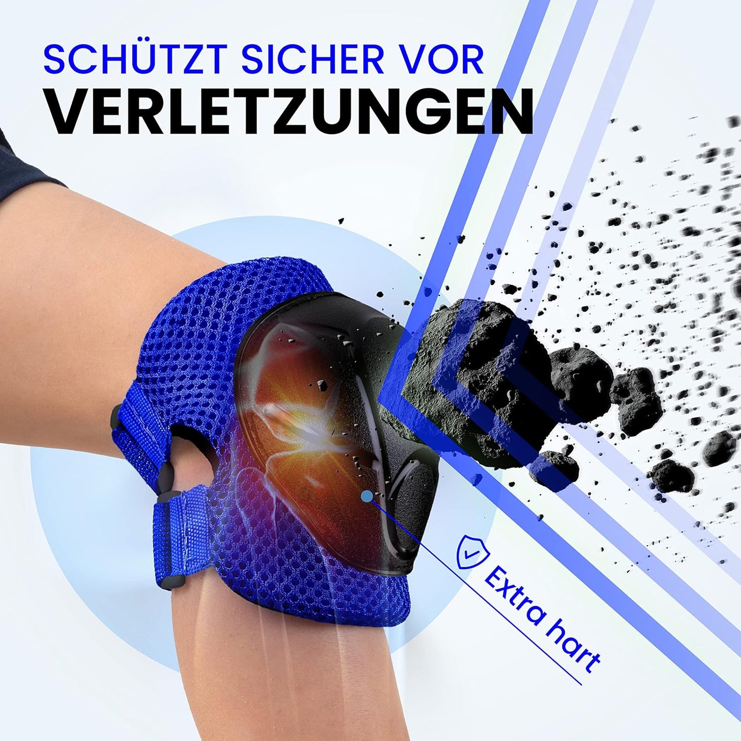 Inliner-Schutzausrüstung für Kinder, XS - 3-8 Jahre BLUE