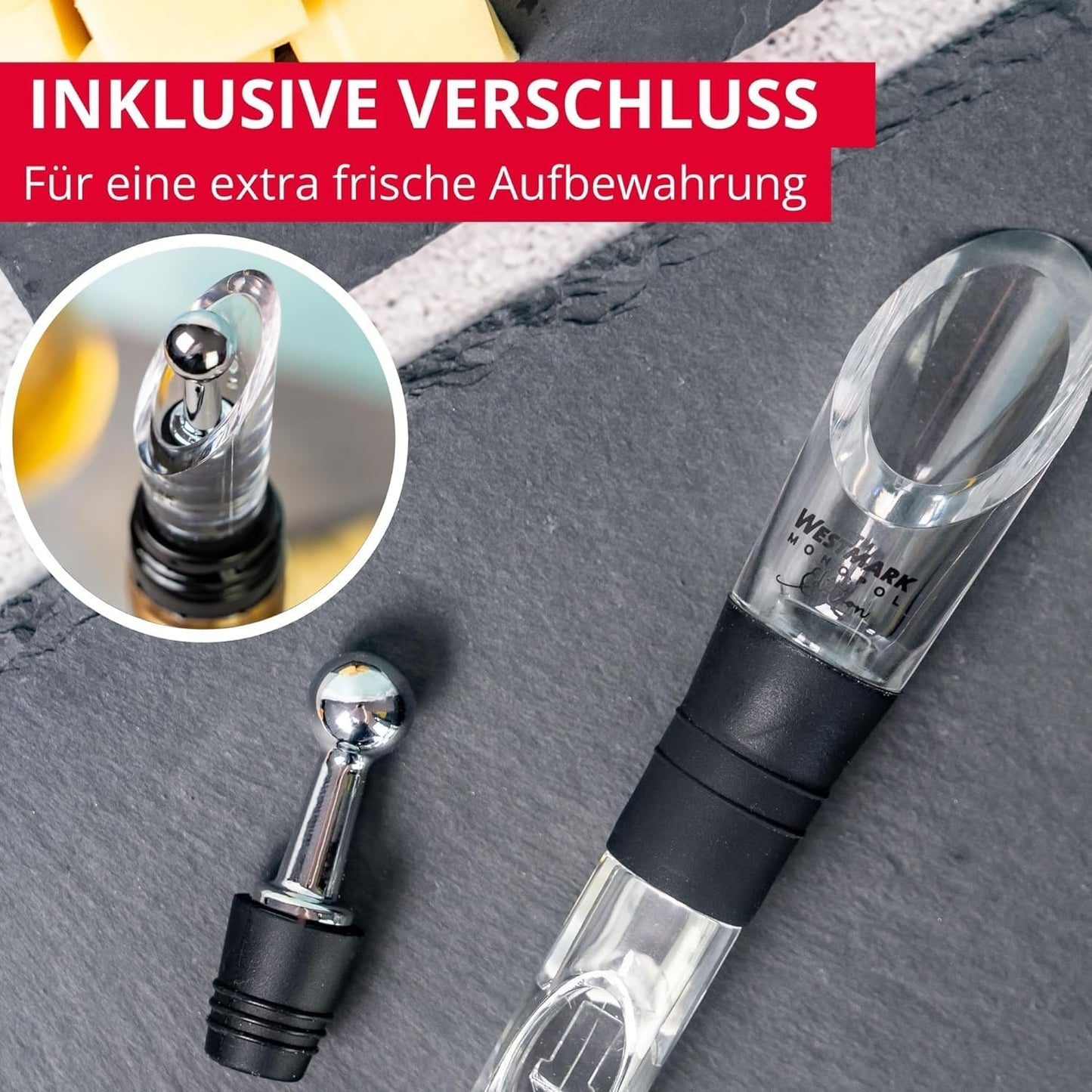 Weinkühlstab mit Ausgiesser 'Simono', Weinkühlstab