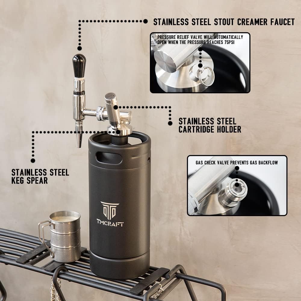 Nitro Cold Brew Kaffeemaschine mit Edelstahlhahn