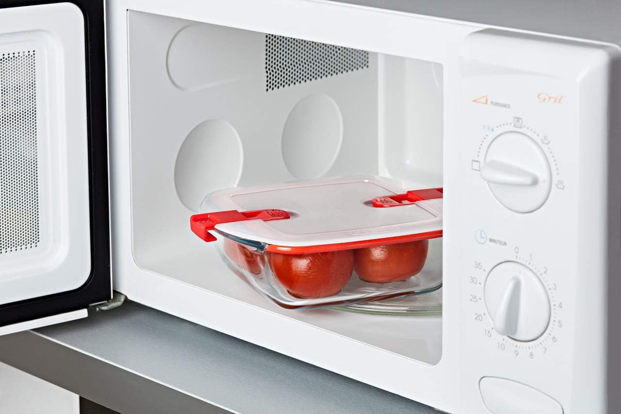 Cook & Heat Vorratsdose mit hermetischen Mikrowellendeckeln, 28,4 x 21 x 24,8 cm Einzigartig