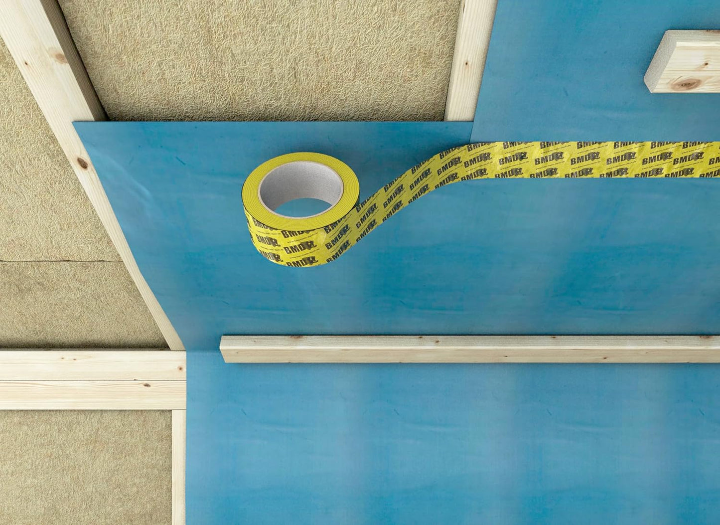 Dampfbremssystempaket 100m² mit Klebeband und Folienkleber