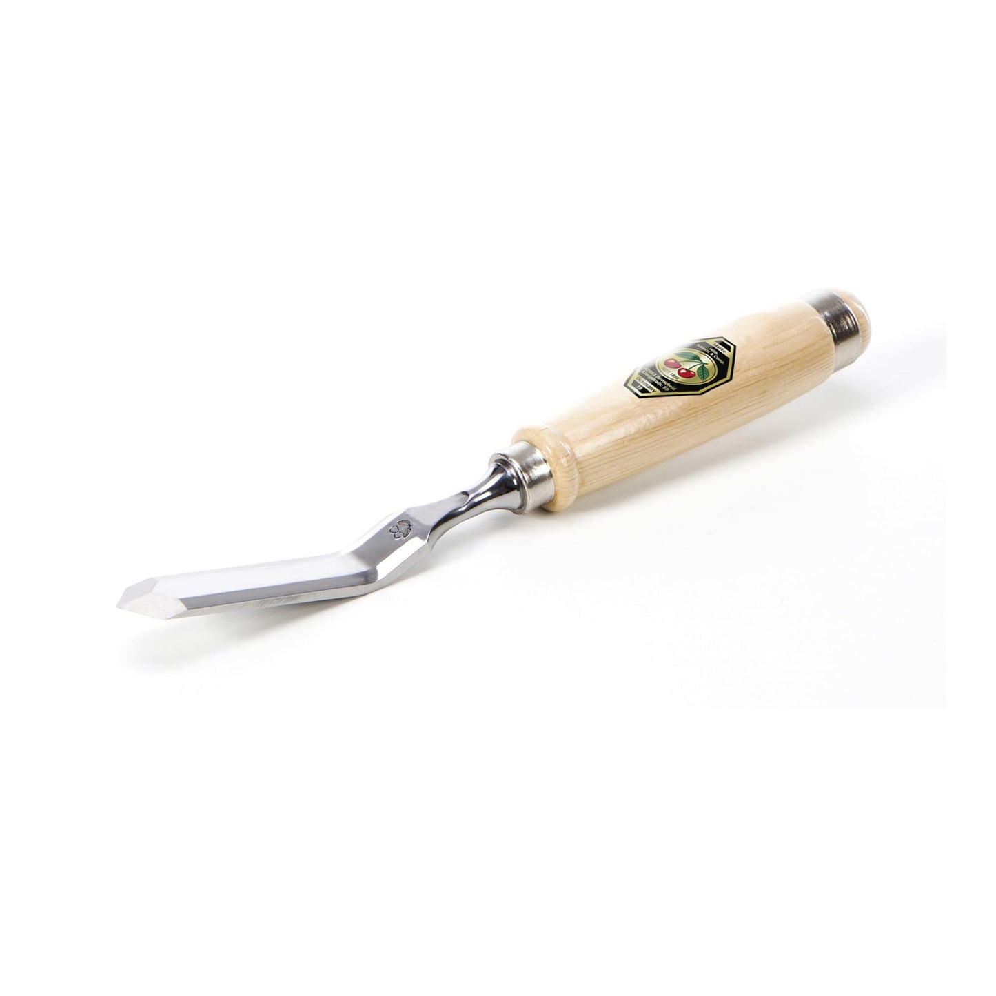 Stechbeitel gekröpft mit spitzer Schneide 12 mm, Beige / Silber 12 mm