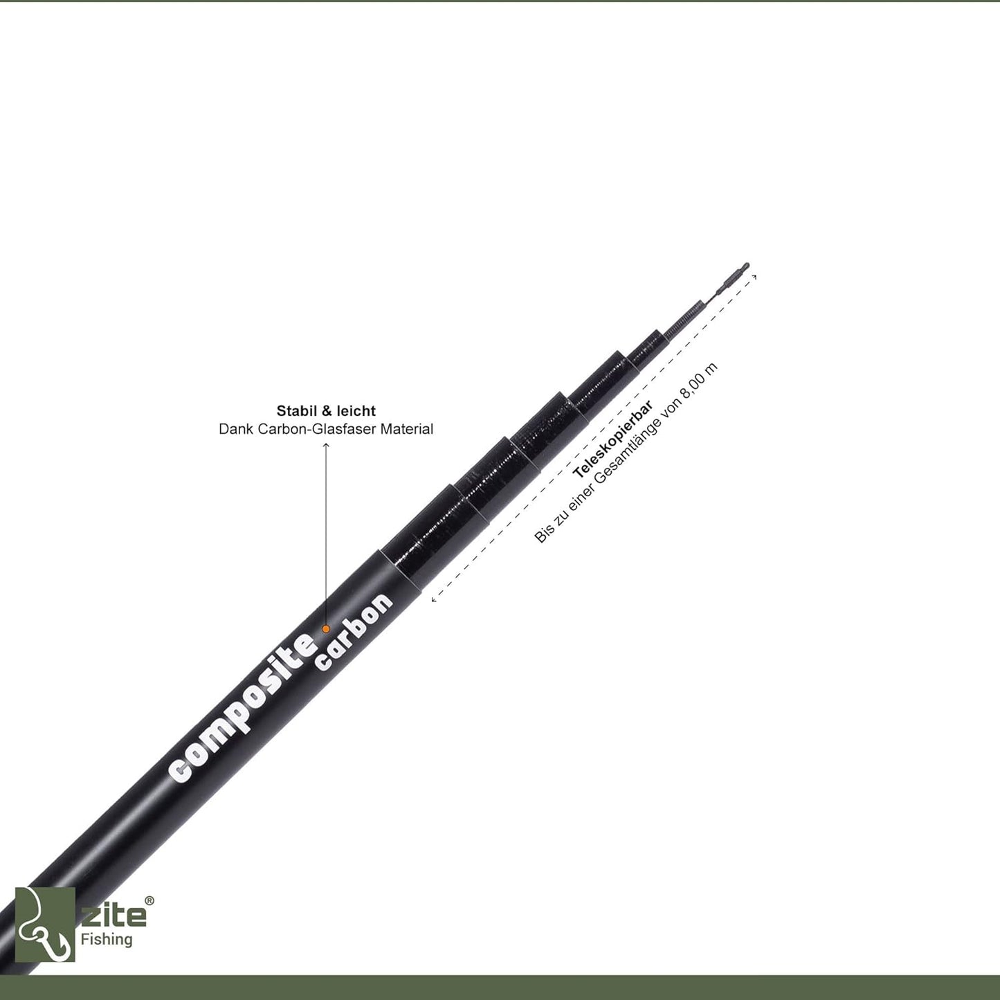 Teleskoprute Composite Carbon