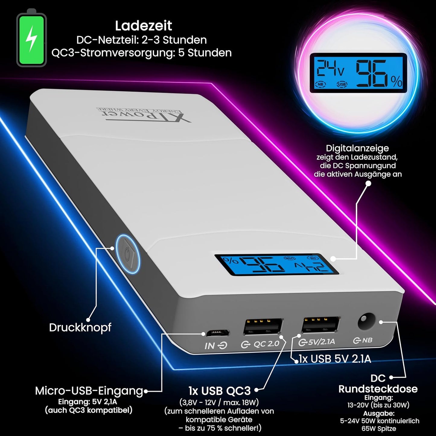 Powerbank XT-16000 QC3