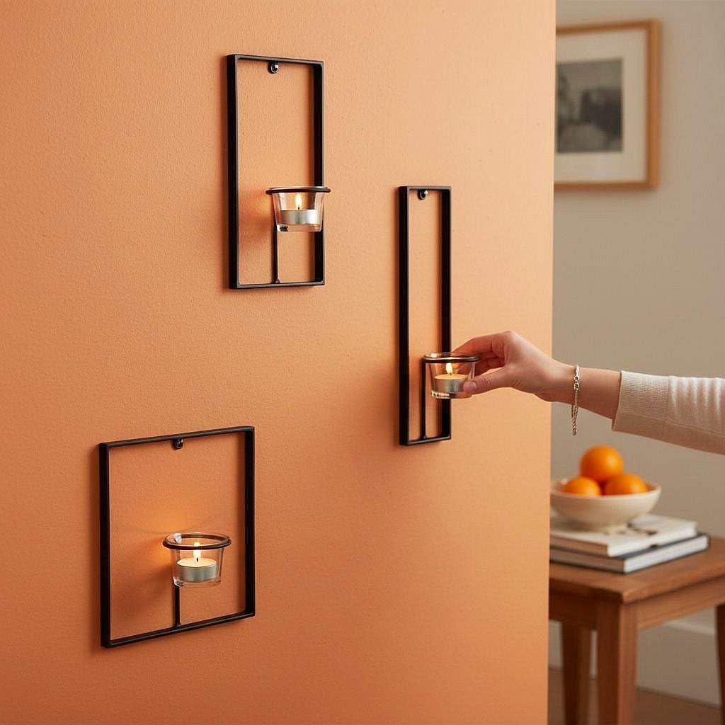 Wandteelichthalter Carre 3-teiliges Set