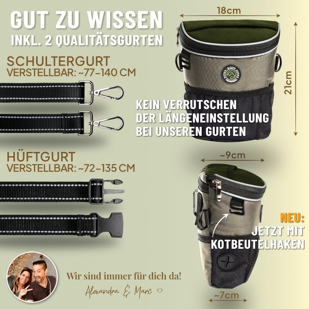 Leckerlibeutel mit Einhand-Öffnung & Regenhaube, Beige-L (mit Regenhaube)